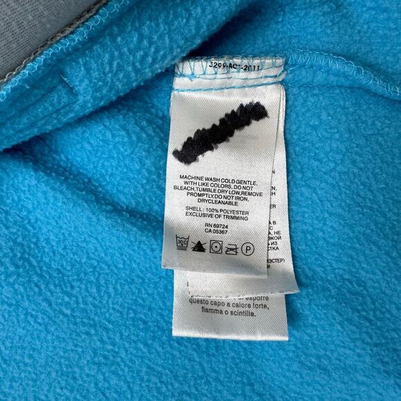 COLUMBIA Water Blue Fleece Jacket Size 24 Months Full Zip Pockets Soft Unisex - Picture 5 of 5